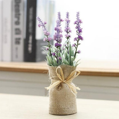 Magnetic Faux Plants in Burlap Sacks, Set of 4, view 6
