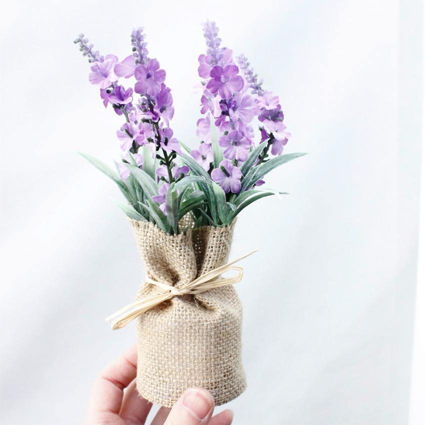 Magnetic Faux Plants in Burlap Sacks, Set of 4, view 10