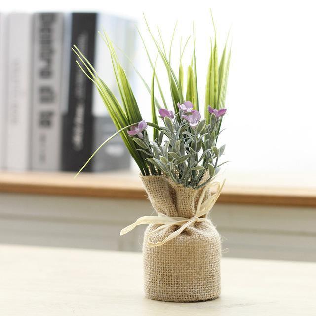 Magnetic Faux Plants in Burlap Sacks, Set of 4, view 14