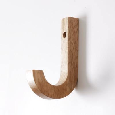Birch Wood J Hook Wall Hooks, Single or Pair, view 10