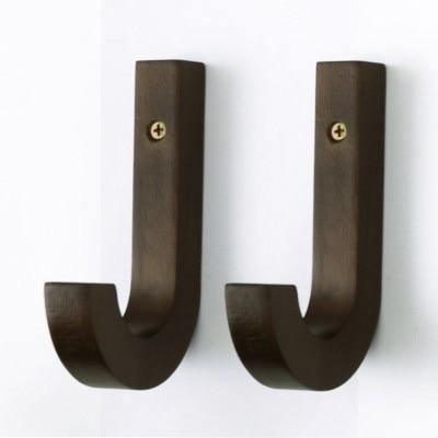 Birch Wood J Hook Wall Hooks, Single or Pair, view 8