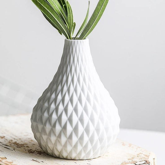 Raindrop Ceramic Bud Vase in Three Textures, view 2