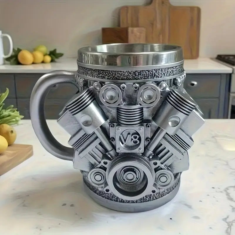Mechanic Coffee Mug, Engine Block or Toolbox Design, view 4
