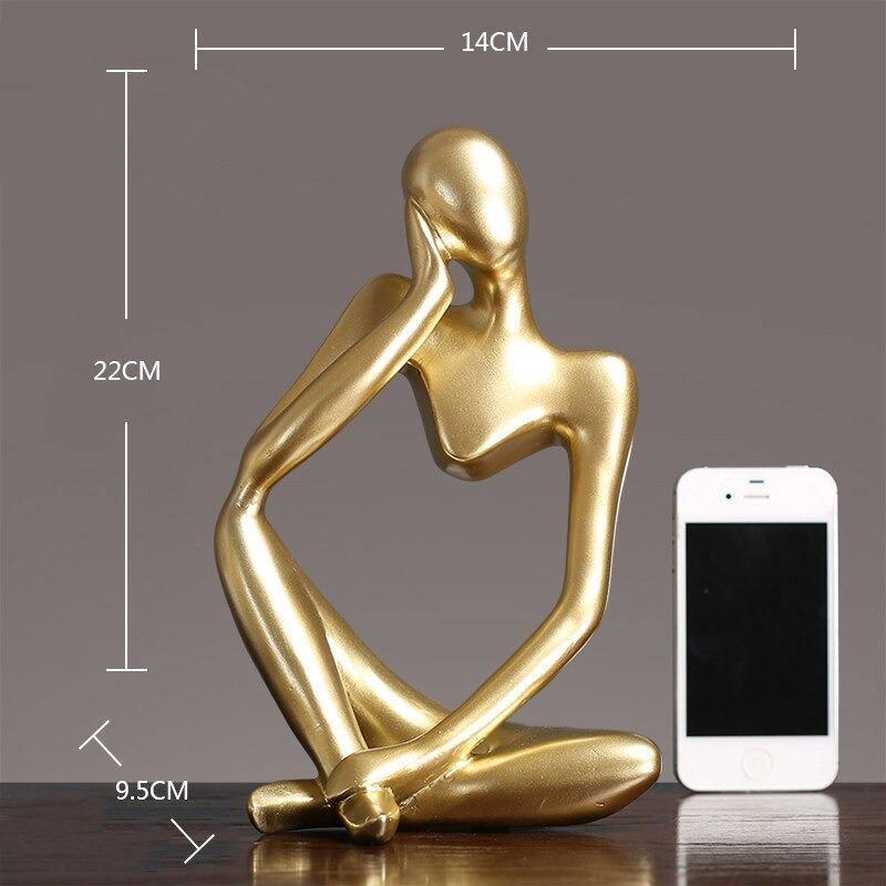 Abstract Thinker Resin Figurine, 5.1 in Tall, view 19