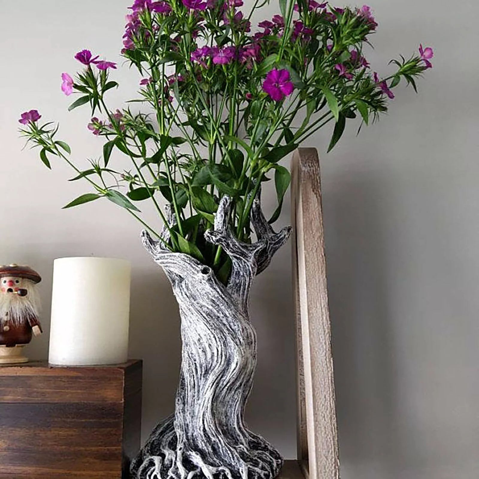 Twisted Tree Trunk Resin Vase, 7.87 in Tall, view 4