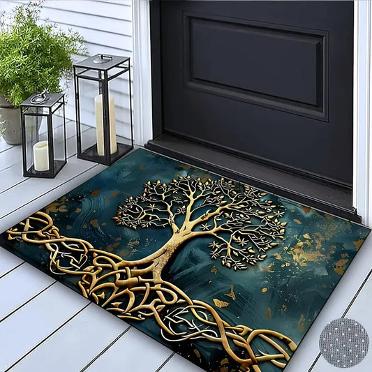 Tree of Life Doormat and Kitchen Runner, Non Slip