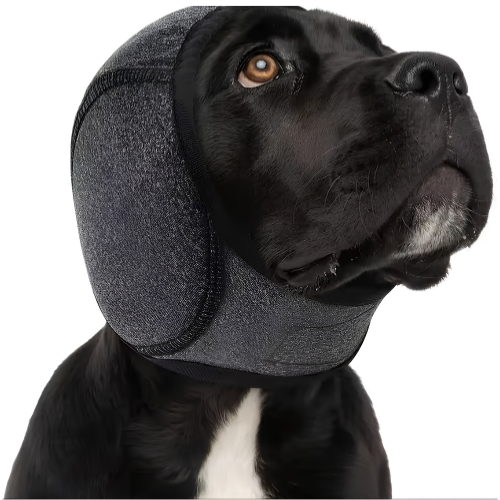 Calming Ear Wrap for Dogs with Adjustable Chin Strap
