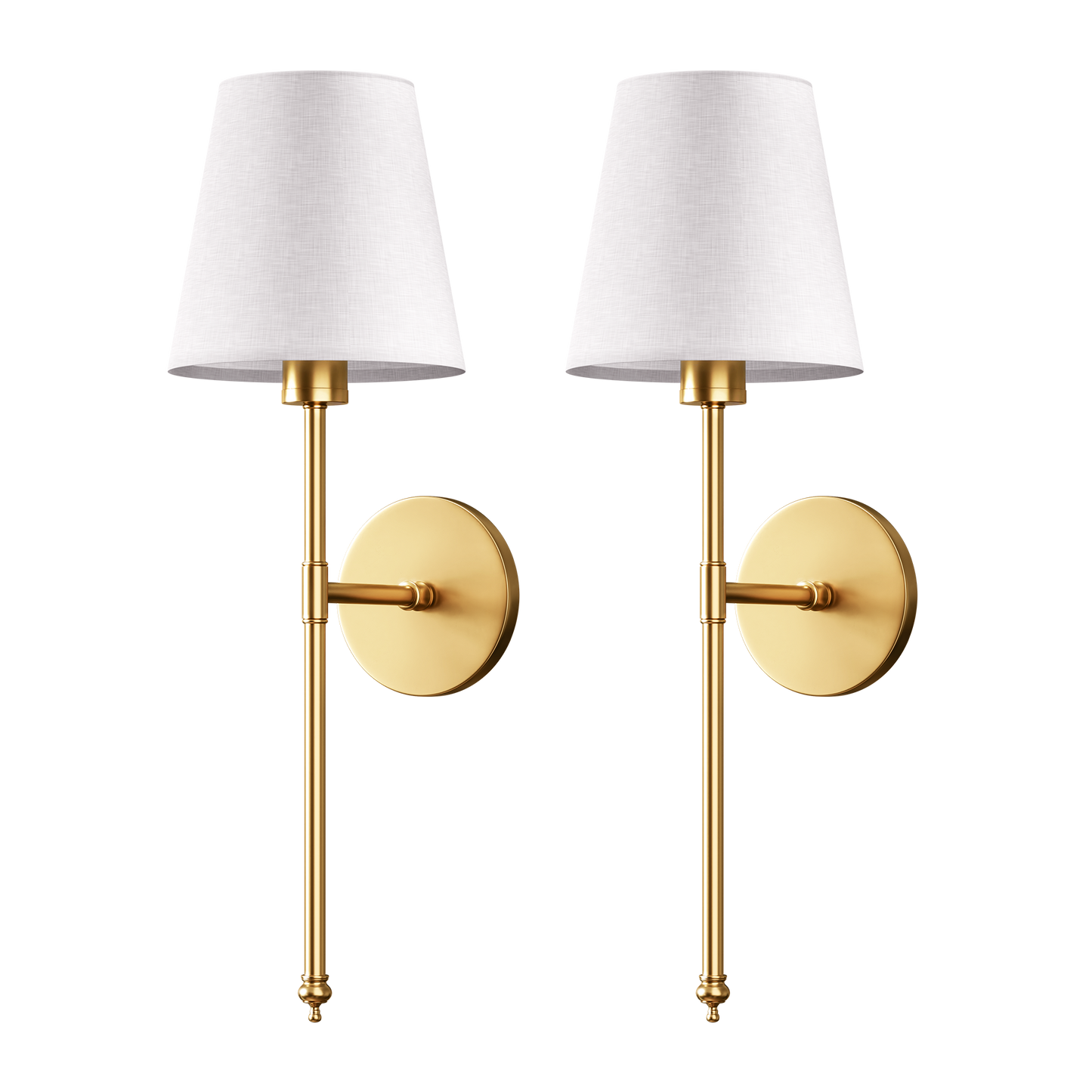 Wireless Wall Sconces, Set of 2, Three Finishes