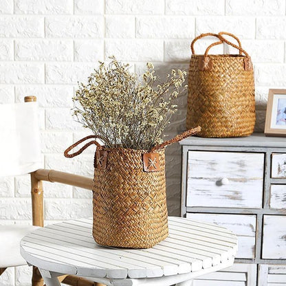 Seagrass Storage Bins with Rope Handles