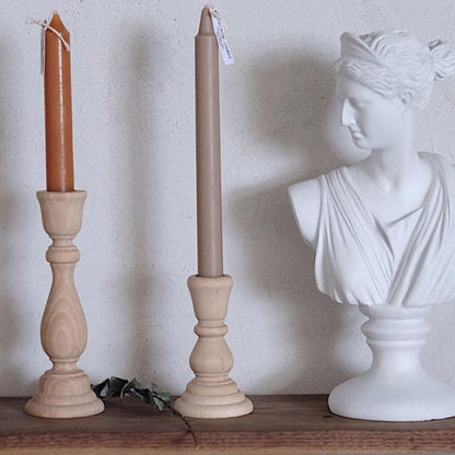 Wooden Taper Candle Holders, Short and Tall, view 3