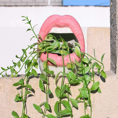 Lips Ceramic Planter for Small Succulents and Cacti, view 10