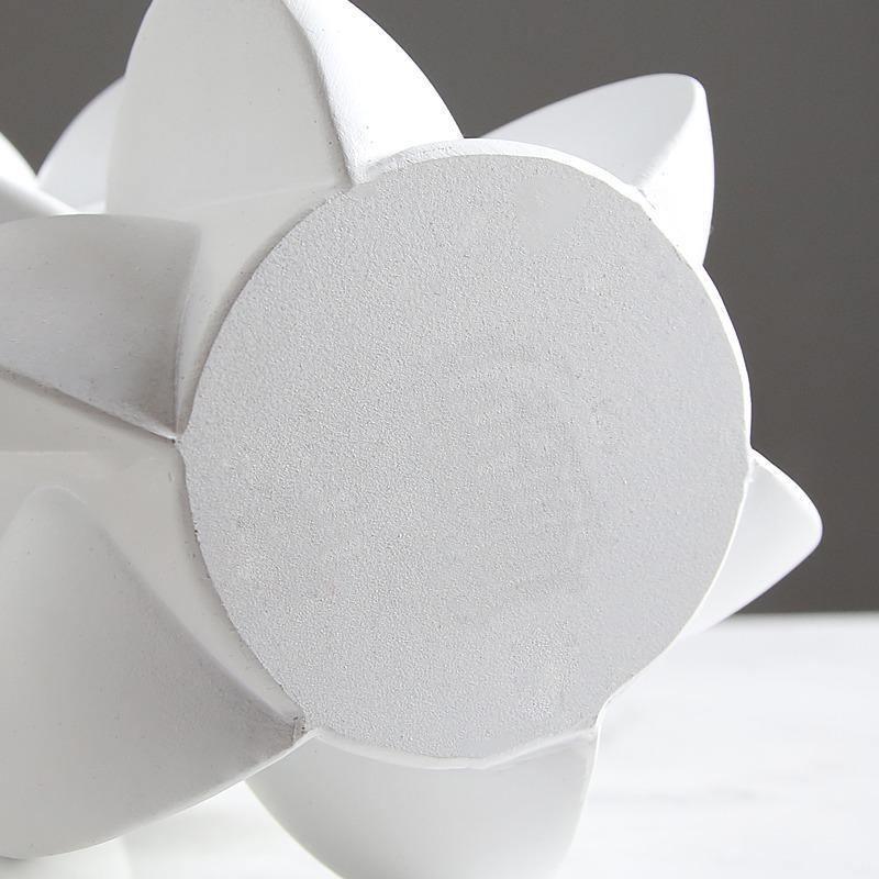 Abstract Petal Resin Vase in Black or White, view 3