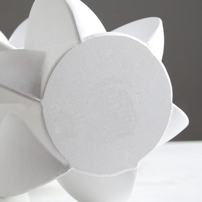 Abstract Petal Resin Vase in Black or White, view 3