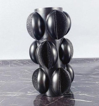 Abstract Petal Resin Vase in Black or White, view 7