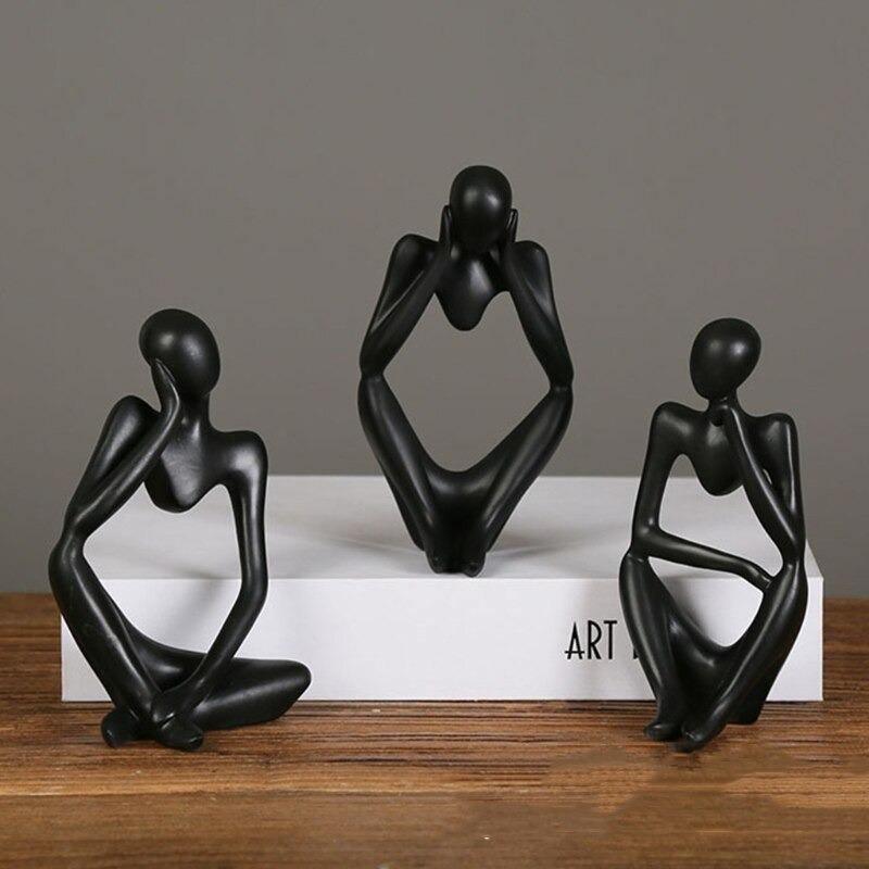 Abstract Thinker Resin Figurine, 5.1 in Tall, view 8