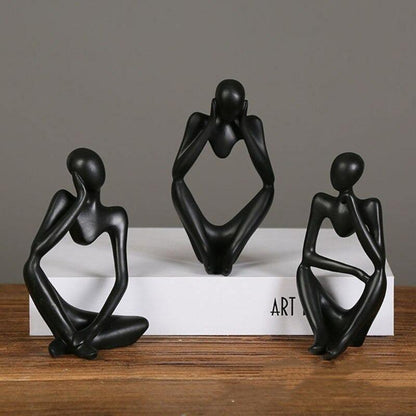 Abstract Thinker Resin Figurine, 5.1 in Tall, view 8