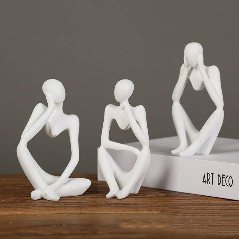 Abstract Thinker Resin Figurine, 5.1 in Tall, view 7