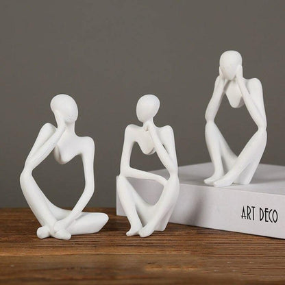 Abstract Thinker Resin Figurine, 5.1 in Tall, view 7