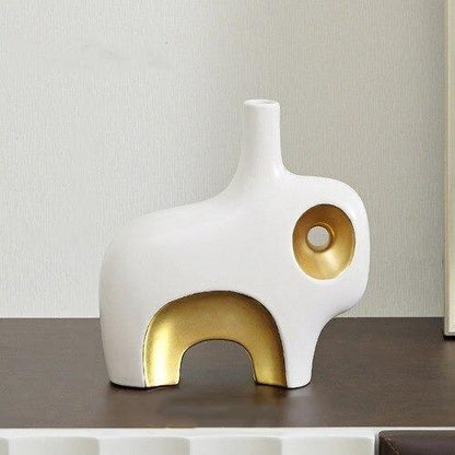 Gold and White Abstract Vases, Three Sizes or a Set, view 7