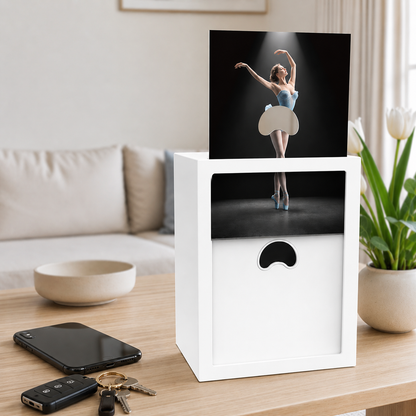 Ballerina Silhouette Wooden Tissue Box Cover, view 4