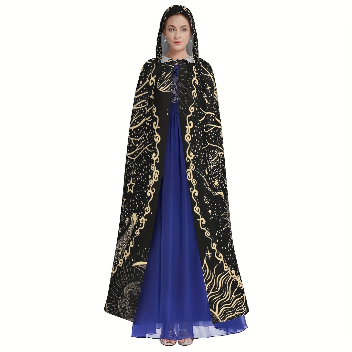 Hooded Tree of Life Celestial Print Cloak, One Size, view 5
