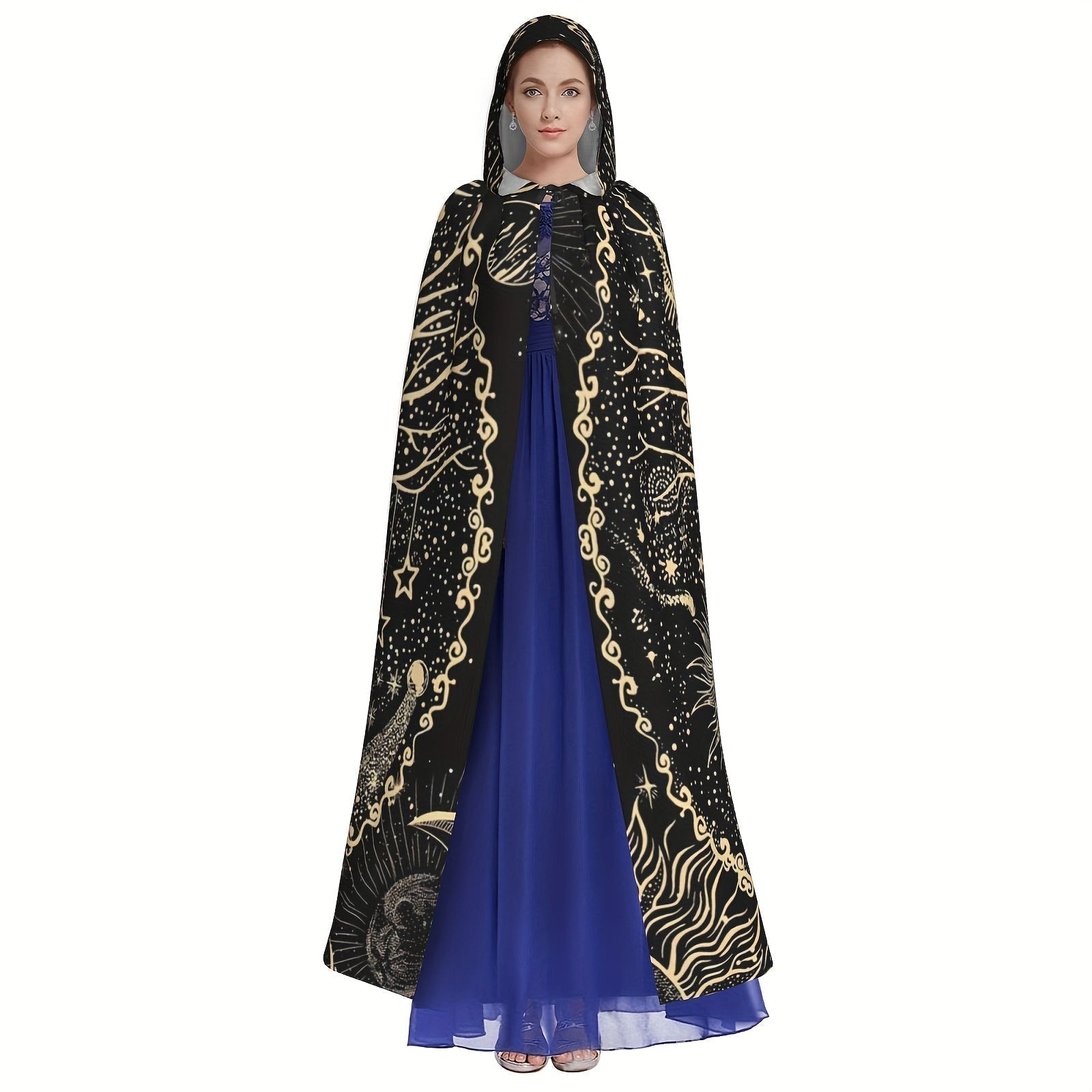 Hooded Tree of Life Celestial Print Cloak, One Size, view 5