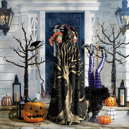 Hooded Tree of Life Celestial Print Cloak, One Size, view 4