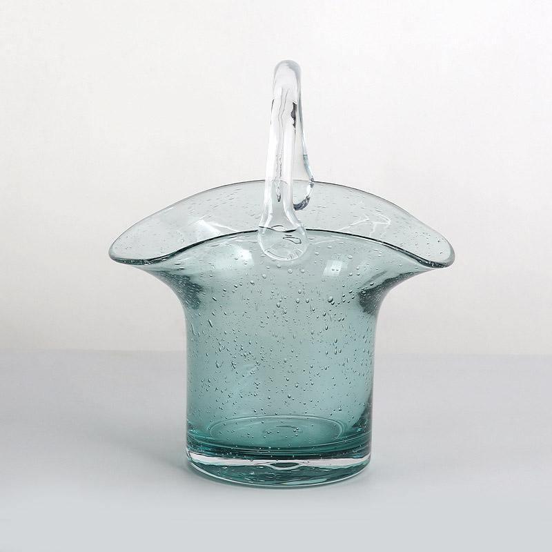 Handmade Glass Bag and Basket Vase, Four Shapes, view 14
