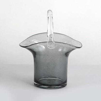 Handmade Glass Bag and Basket Vase, Four Shapes, view 15