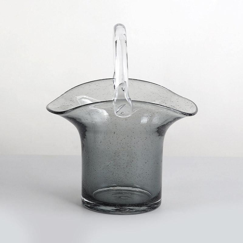 Handmade Glass Bag and Basket Vase, Four Shapes, view 18