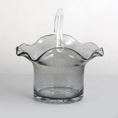 Handmade Glass Bag and Basket Vase, Four Shapes, view 19