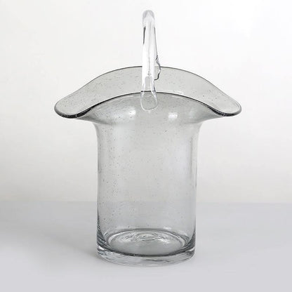 Handmade Glass Bag and Basket Vase, Four Shapes, view 17