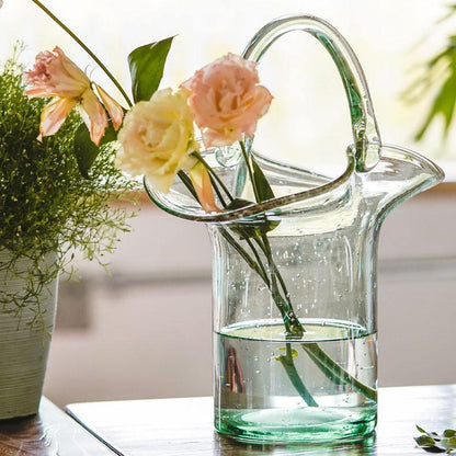 Handmade Glass Bag and Basket Vase, Four Shapes, view 4