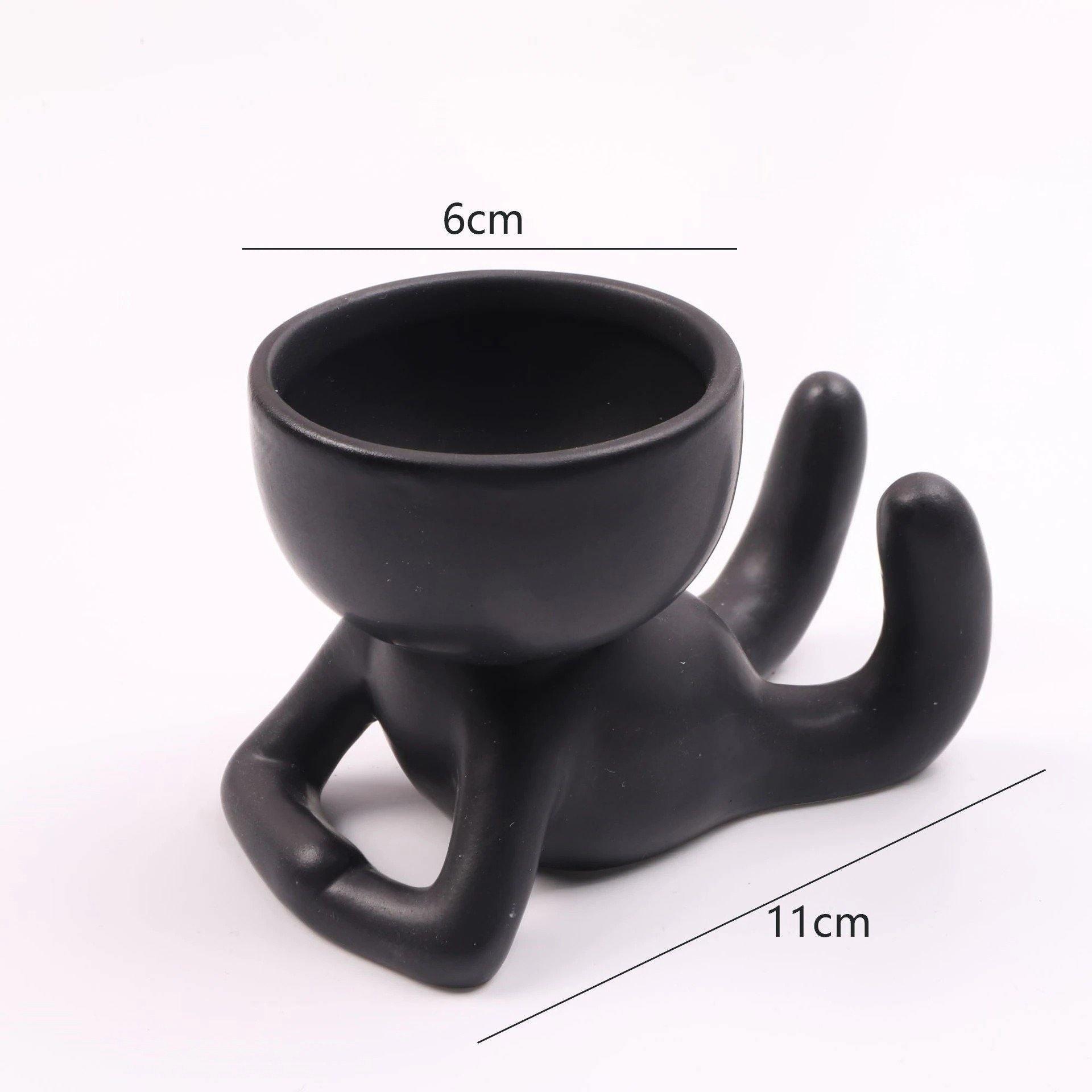 Little Person Ceramic Succulent Planter, Six Poses, view 42