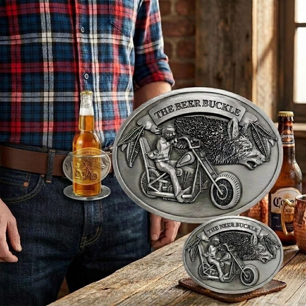 Belt Buckle Drink Holder for Cans and Bottles, view 4