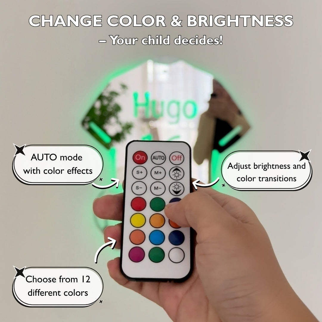 Personalized Soccer Jersey LED Mirror Wall Light, view 7