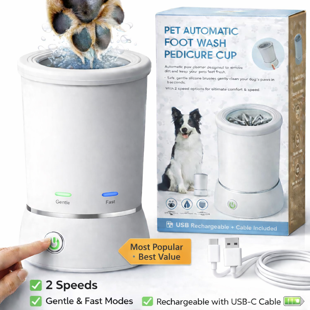 Electric Paw Cleaner Cup with Silicone Bristles, view 4