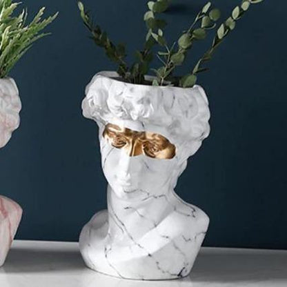 Ceramic David Head Planter and Vase, 9.45 in Tall, view 12
