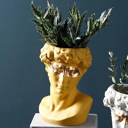 Ceramic David Head Planter and Vase, 9.45 in Tall, view 14