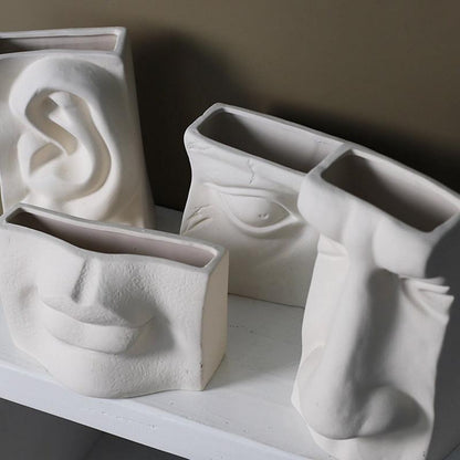 Resin Face Vase, Eye, Ear, Nose or Mouth Shape, view 2