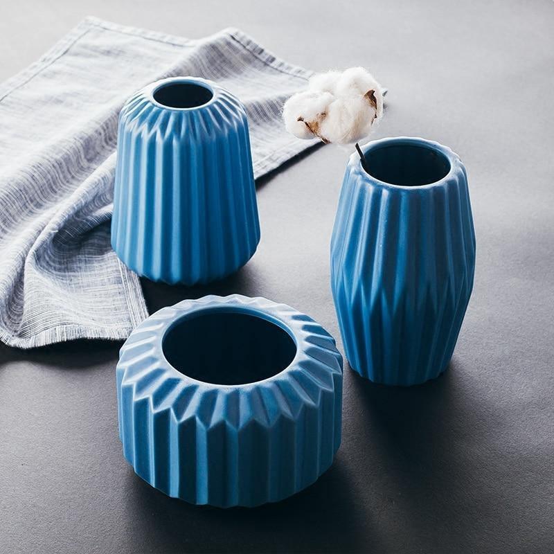 Tabletop Ceramic Vases, Three Shapes in Five Colors, view 2