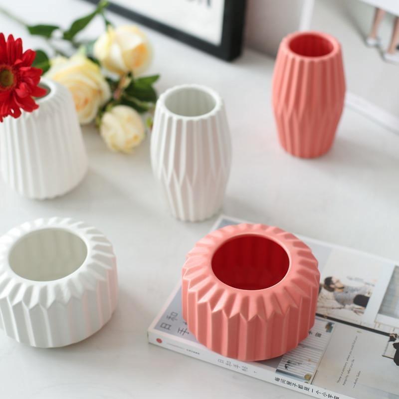 Tabletop Ceramic Vases, Three Shapes in Five Colors, view 5