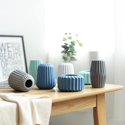 Tabletop Ceramic Vases, Three Shapes in Five Colors, view 6