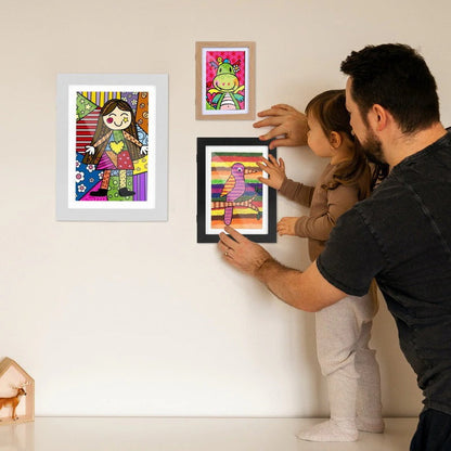 Kids Art Frame for A4 Drawings with Magnetic Front, view 2