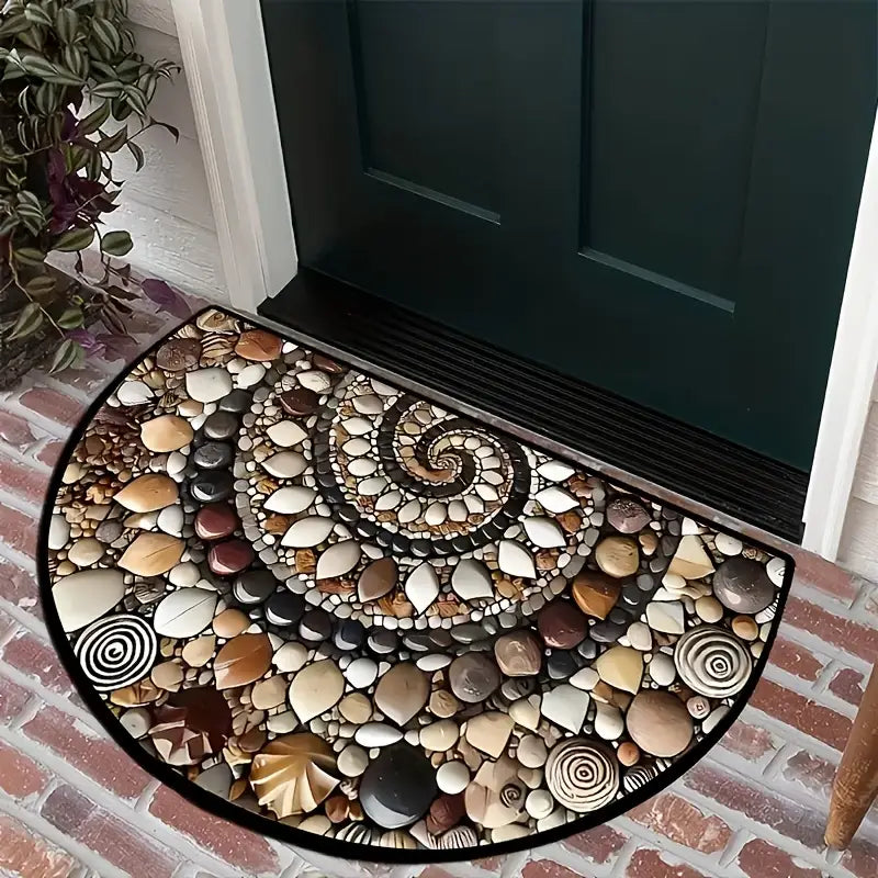 Half Round Pebble Print Doormat, Two Sizes, view 4