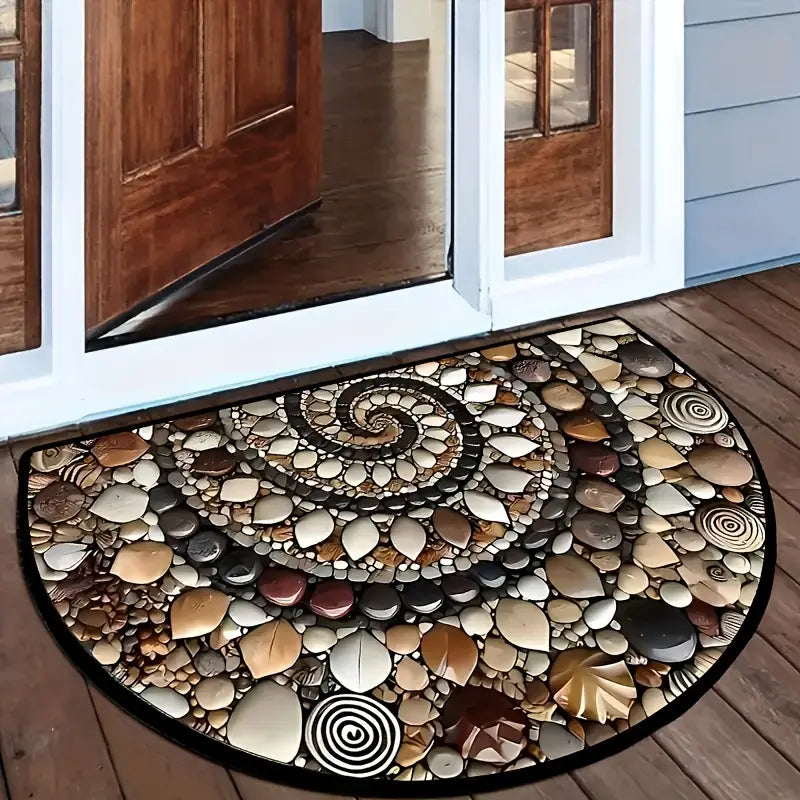 Half Round Pebble Print Doormat, Two Sizes, view 5