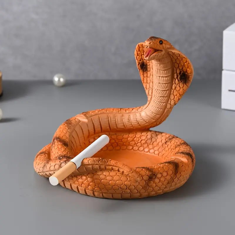 Coiled Cobra Resin Ashtray in Three Painted Finishes, view 3