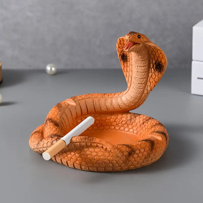 Coiled Cobra Resin Ashtray in Three Painted Finishes, view 3