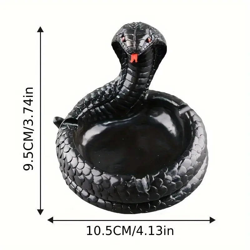 Coiled Cobra Resin Ashtray in Three Painted Finishes, view 4