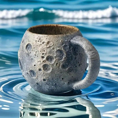 Planet Shaped Ceramic Mug: Earth, Sun, Moon or Saturn, view 4